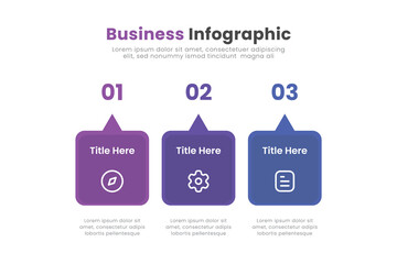 Business infographic template design. Timeline concept with 3 steps. Can be used for presentations, workflow layout, diagram, banner, web design, Vector illustration.