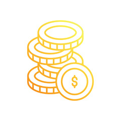 Coin Stack vector icon