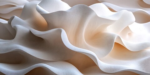 Obraz premium Abstract beige waves, flowing texture background