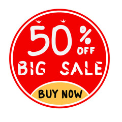 Big Sale Sticker With Buy Now Button