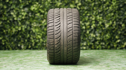 Cool and Masculine Tire, Eco friendly tire made from recycled materials, showcasing sustainability
