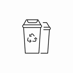 Recycle bin icon vector sign