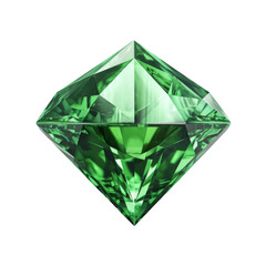Fototapeta premium green gem isolated on white