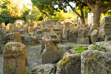 Il complesso archeologico con i resti del Santuario punico del Tophet Salammbo dell'antica...