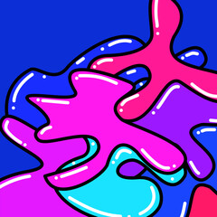 colorful doodle abstract background design