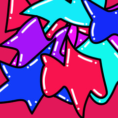 colorful doodle abstract background design