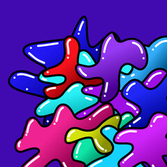 colorful doodle abstract background design