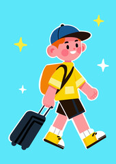 boy with suitcase