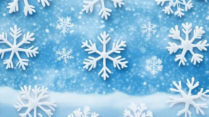 Winter Wonderland Background with Snowflakes