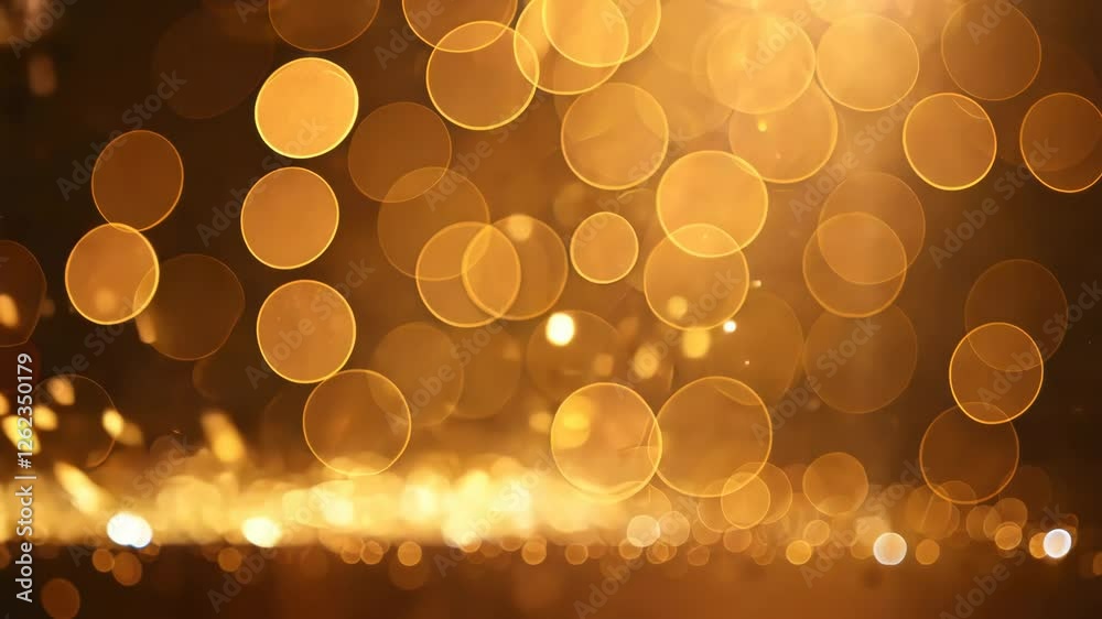 Poster a bright light shines on a gold background. the light is scattered in many directions. the backgroun