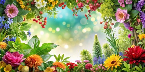 Bokeh-framed, AI-generated plant cutout.