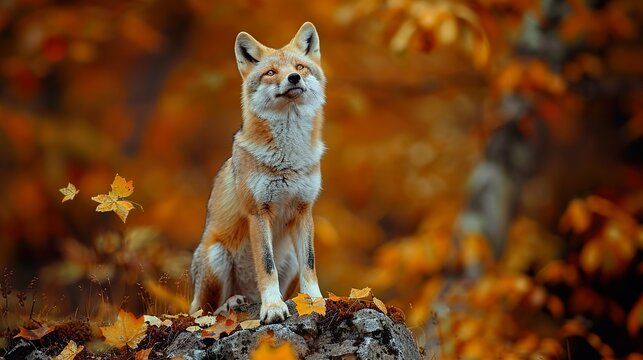 loup sur un rocher enneigÃ© qui hurle la tÃªte vers le ciel et ses aurores borÃ©ales  HD 8K wallpaper Photographic Image