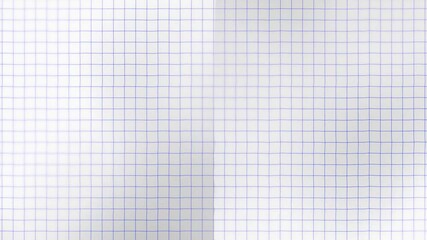 Notebook paper motion background, with looping crumpled textured effect. Blue ruled, lined paper with red margin. Seamless school exercise book animation. - Powered by Adobe