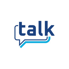 talk logo design, rectangle Sound bubbles graphic icon vector 