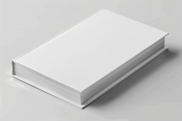 Fototapeta premium White book cover mockup on a white background