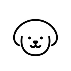 シンプル犬アイコン