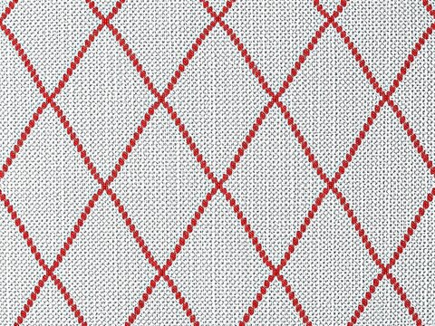 Textured Linen Canvas Featuring Diamond Baseball Stitchwork