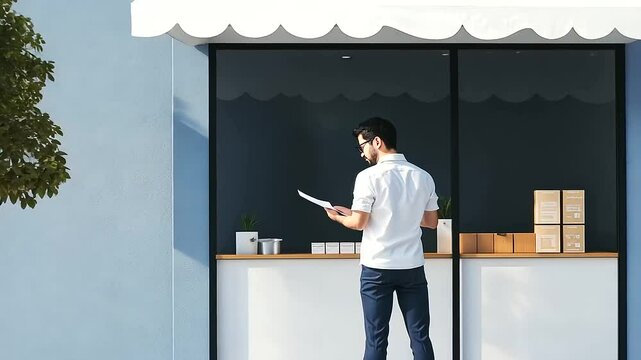 Small business owner closing shop due to competition from monopoly