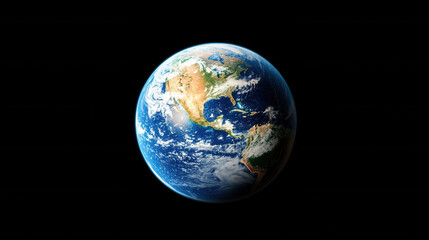 Fototapeta premium Earth viewed from space, showcasing its vibrant colors and features