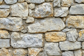 Obraz premium Rough white stone wall texture and shadows. AI image