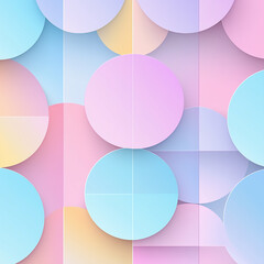 Obraz premium Pastel colored background - geometric shapes