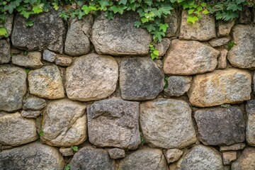 Dark stone wall texture with natural patterns. AI image