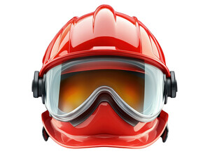 Firefighter safety helmet with reflective visor, designed for protection and visibility. Essential gear for emergency responders in hazardous environments
