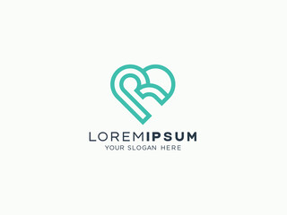 Love and care logo design vector template