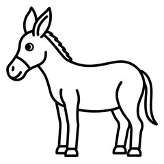 Obraz premium donkey cartoon illustration