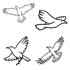 Obraz premium vector set of birds