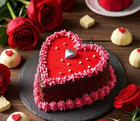 chocolate cake with rose