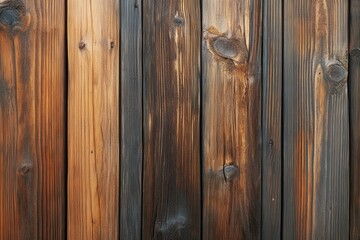 A DIY enthusiast painting a rustic wooden fence in a deep brown stain, capturing the contrast between old and new wood grain