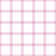 Plain tartan texture textile, quilt vector seamless background. Panjabi pattern check fabric plaid in light and white colors.