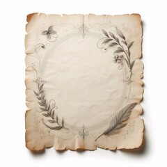 old paper isolated on a white background