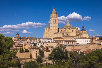 View to the old town of Segovia