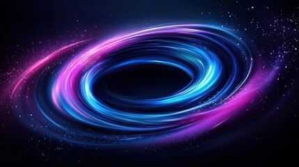 Vibrant cosmic whirlpool in deep space