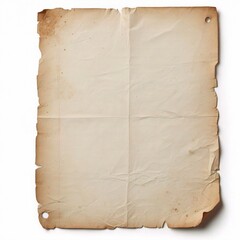 old paper isolated on the white bckground