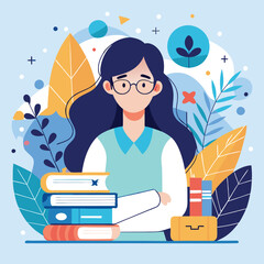 Education. Vector illustration banner of education, learning, back to school, online course and training, distance education and e-learning.