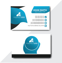 Business card design template, Clean professional business card template, visiting card, business card template.
