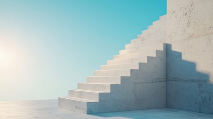 A symbolic staircase with each step labeled with increasing quality and cost.