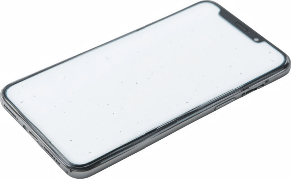 Sleek Modern Smartphone with Blank White Screen Isolated on White Background