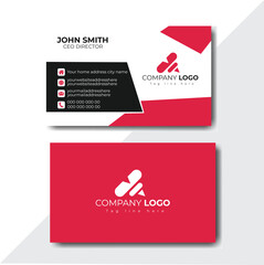 Business card design template, Clean professional business card template, visiting card, business card template.
