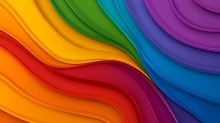 Obraz premium Abstract Rainbow Wavy Layers Pixel Art Design