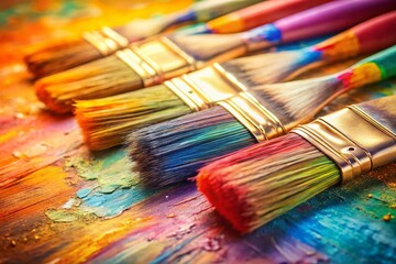 Pastel Background with Colorful Paintbrush Strokes: Abstract Art Illustration