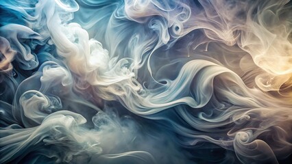 Obraz premium Abstract Gray and White Smoke Texture Background - Layered Swirls and Wisps