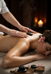 Fototapeta premium Soothing Back Massage in a Spa
