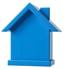 파란색의 부동산아이콘(a blue real estate icon)