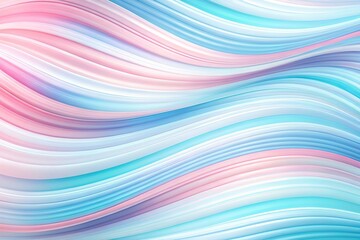 Fototapeta premium Pastel Blue Pink Wavy Lines Abstract Background - Soft Color Gradient Design