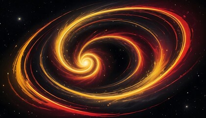 Obraz premium Fiery Cosmic Spiral Galaxy Swirling In Space