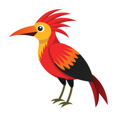 Obraz premium Beautiful Tropical Bird Illustration on White Background